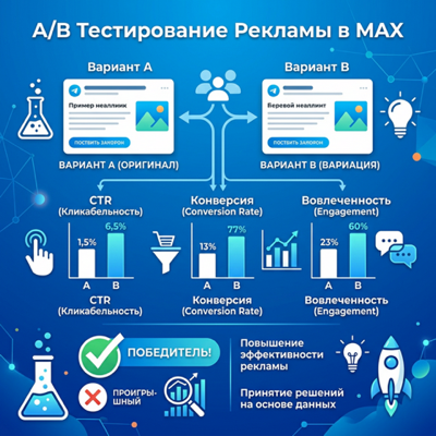 A/B тестирование рекламы в MAX: как проводить