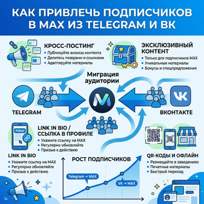 Как привлечь подписчиков в MAX из Telegram и VK