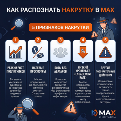 Как распознать накрутку подписчиков в MAX-каналах