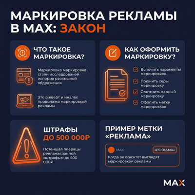 Маркировка рекламы в MAX: закон, штрафы и как оформить правильно