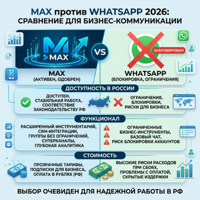 MAX vs WhatsApp для рекламы: сравнение возможностей