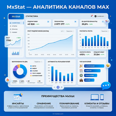 MxStat: обзор сервиса аналитики каналов MAX