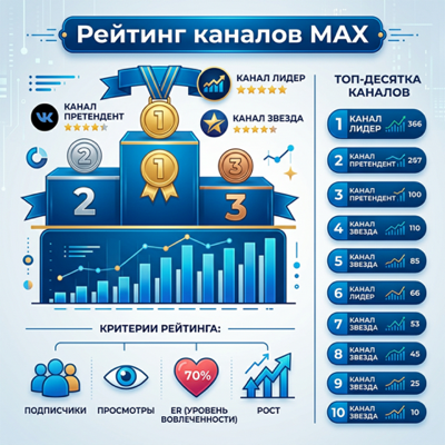 Рейтинг каналов MAX: как составляется и на что смотреть