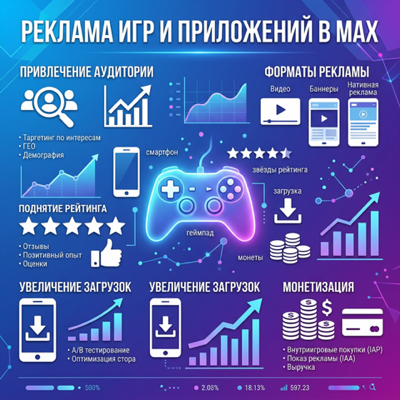 Реклама игр и приложений в MAX