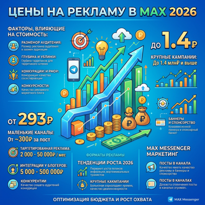 Сколько стоит реклама в MAX в 2026 году: актуальные цены
